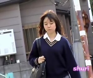 Fragile teenage Asian schoolgirl gets easily fooled by creative sharking guy