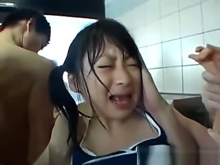 Asian babe is hot and bathing in the spa part1