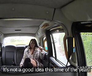 Busty Brit babe gets fucked in fake taxi